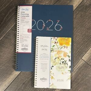 New lot of 2 Blue Sky 2026 weekly Monthly planning agendas